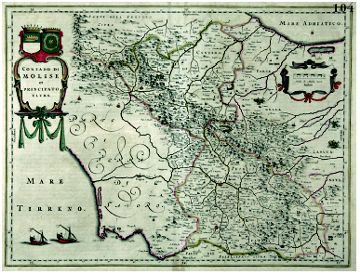 Forlì del Sannio: cartina del Contado di Molise