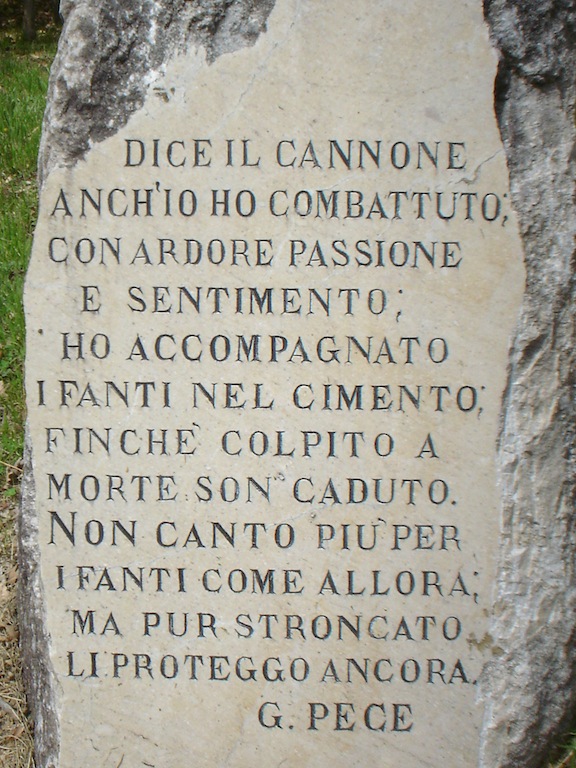 Cannone con iscrizione