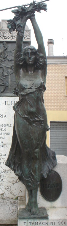 L'Italia con l'alloro - figura liberty